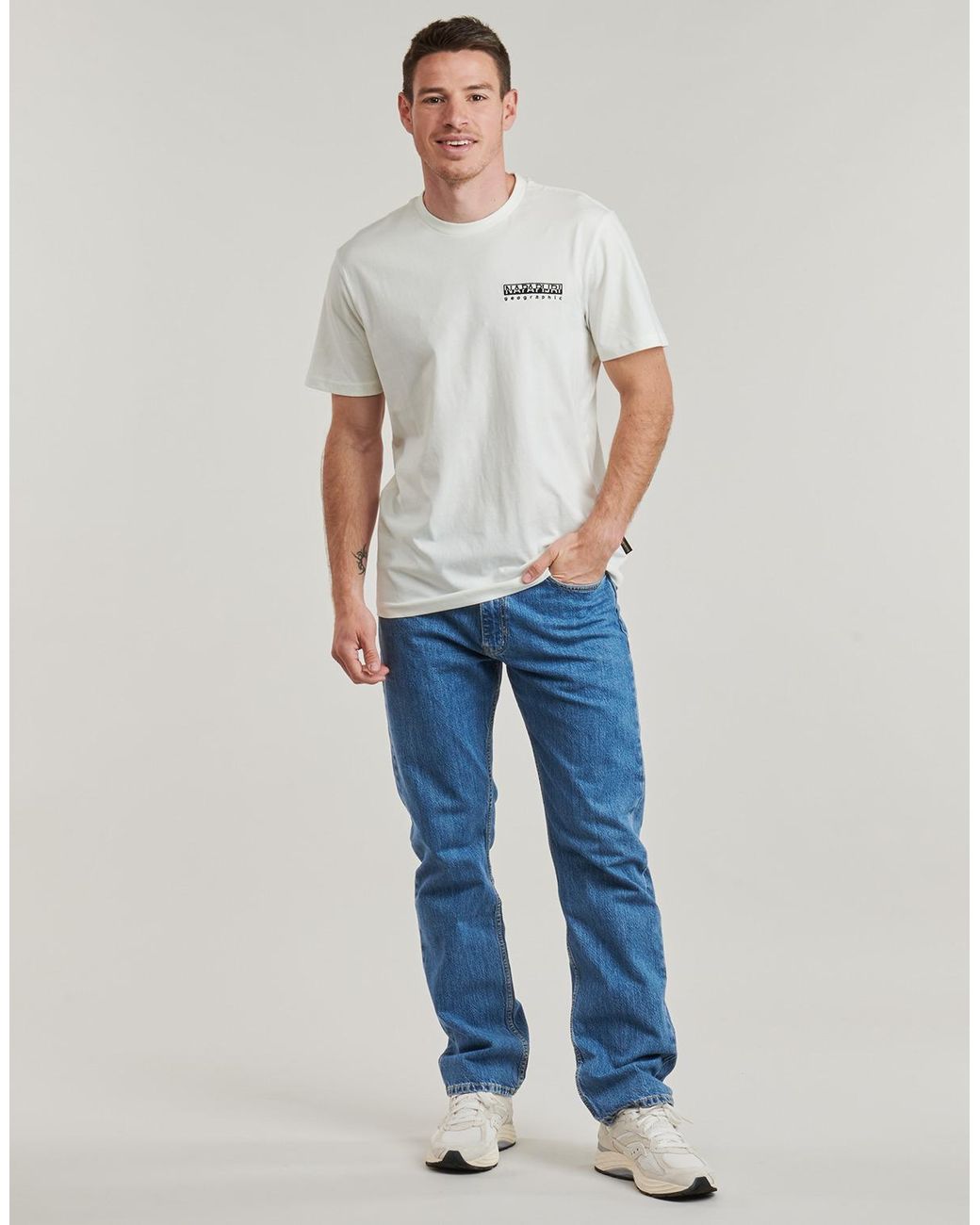 Napapijri White T Shirt S-vignoni for men
