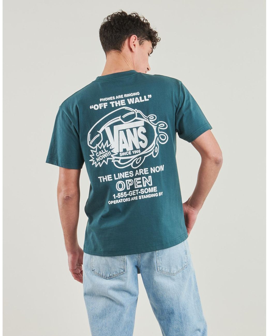 Vans Green T Shirt Hot Lines Ss Tee for men