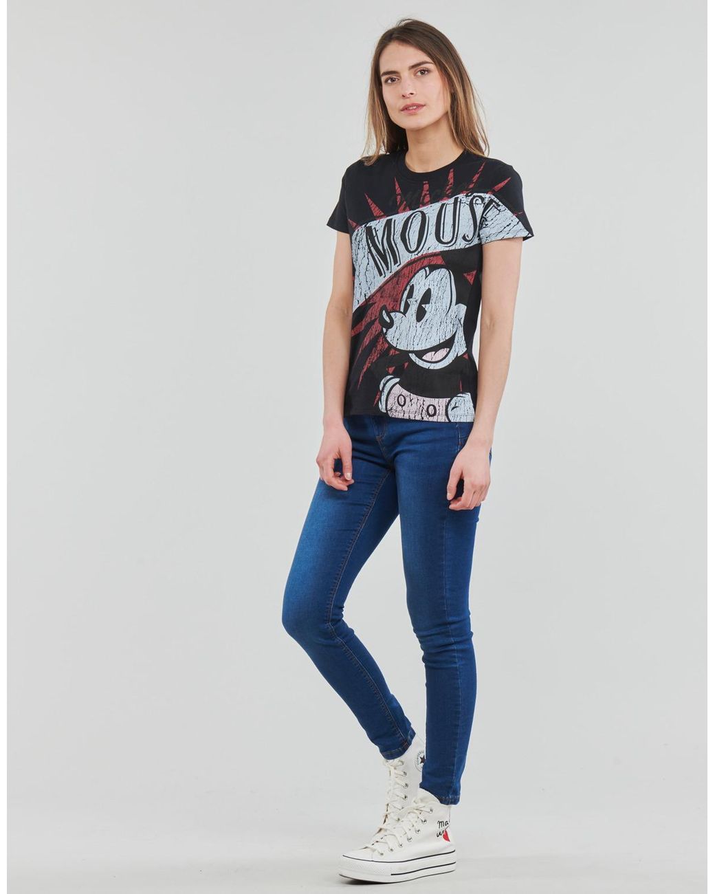 Desigual Black Ts_mickey Boom T Shirt