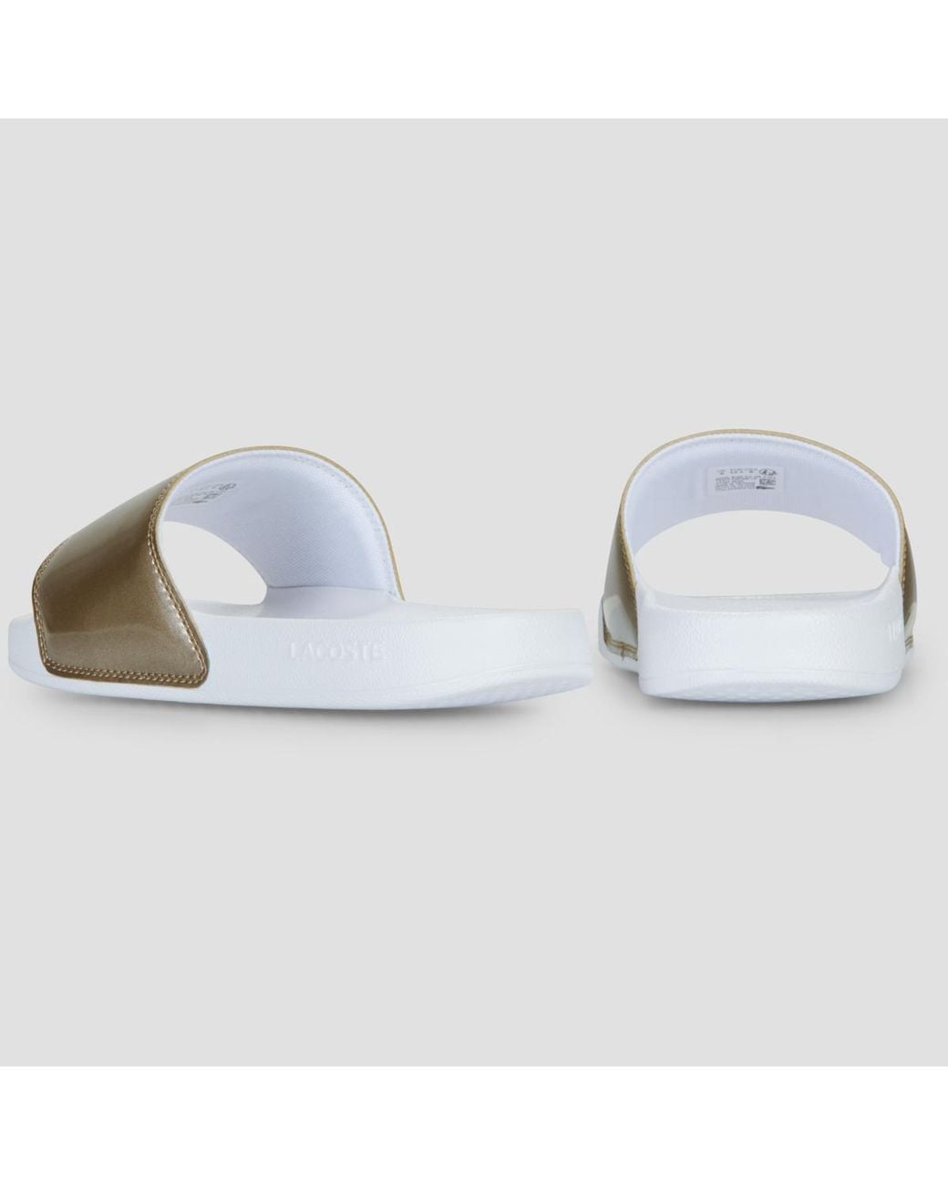 Lacoste White Tap-dancing Serve Slides 0.0