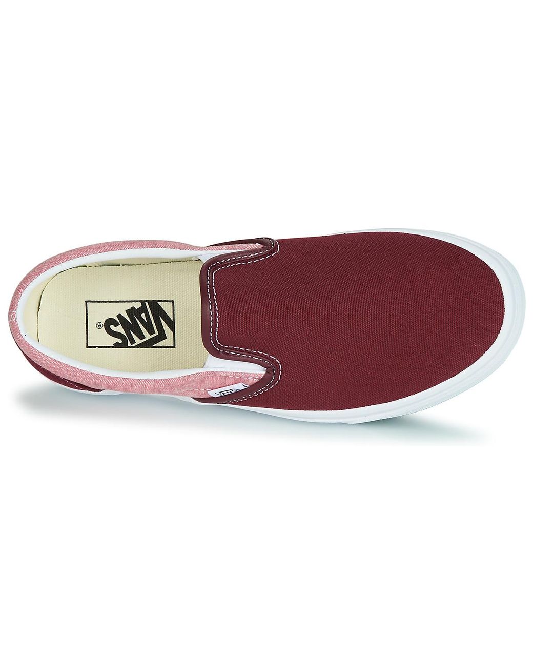 red slip on vans
