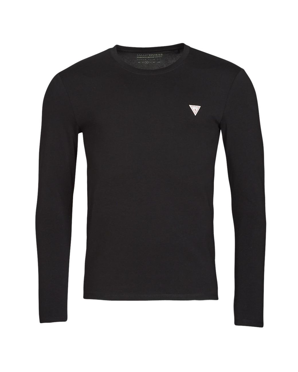 Guess Black Cn Ls Core Tee for men