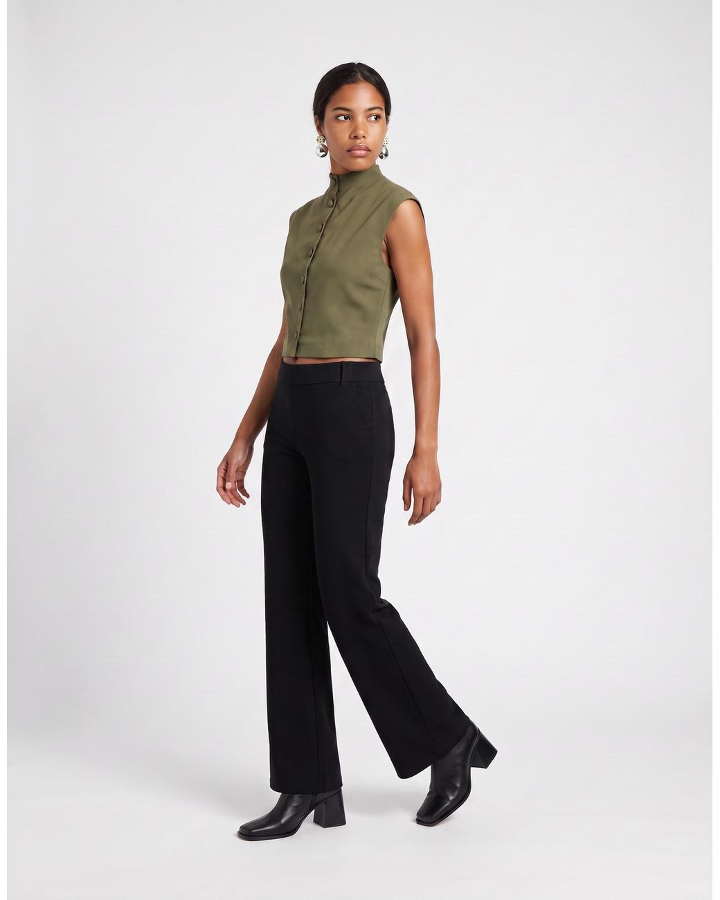 ONLY Black Straight Trousers Onlpoptrash Mw Straight