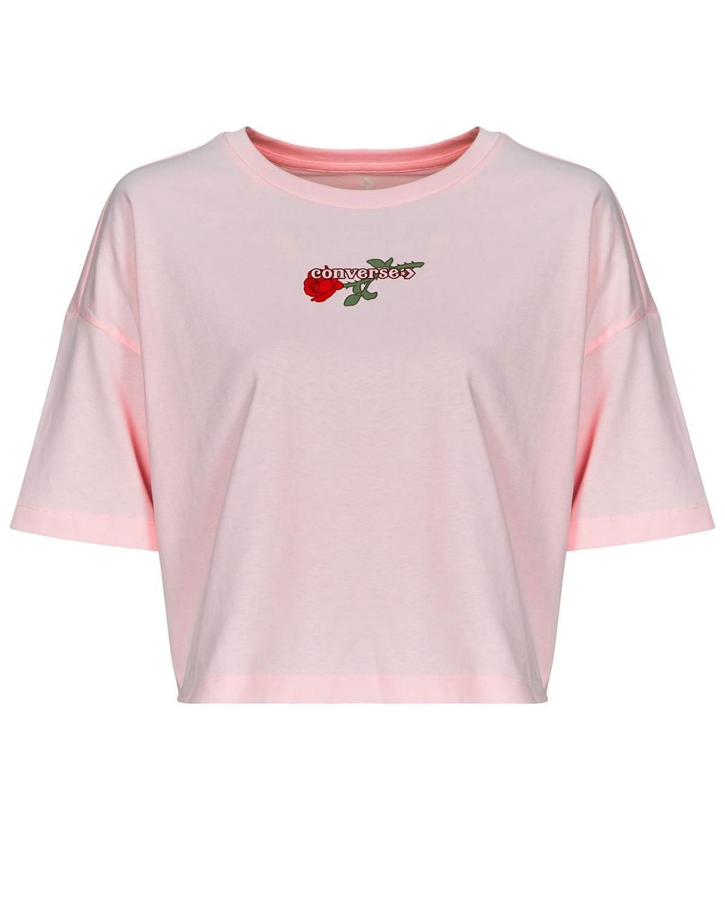 Converse Pink T Shirt Tlmn Vday Crop Os Tee