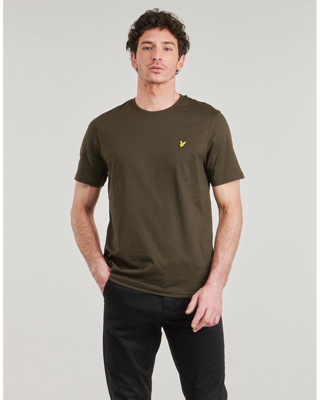 Lyle & Scott Green T Shirt Plain T-shirt for men