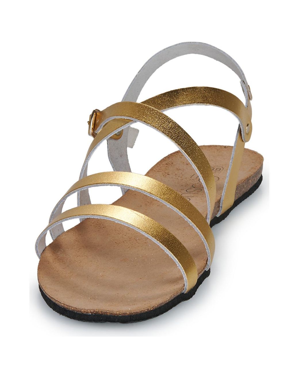 Casual Attitude Metallic Flat Sandals Jaliya