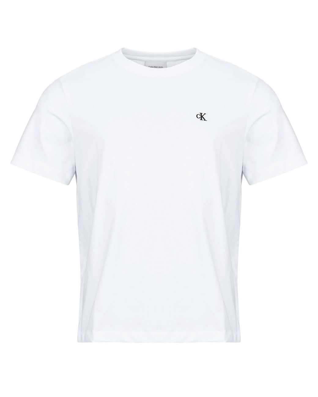 Calvin Klein White T Shirt Ss Easy Monogram Tee for men