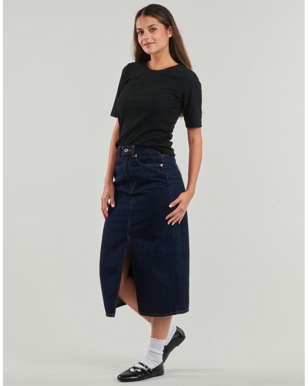 Only Play Black T Shirt Onpseren On 2/4 Reg Rib