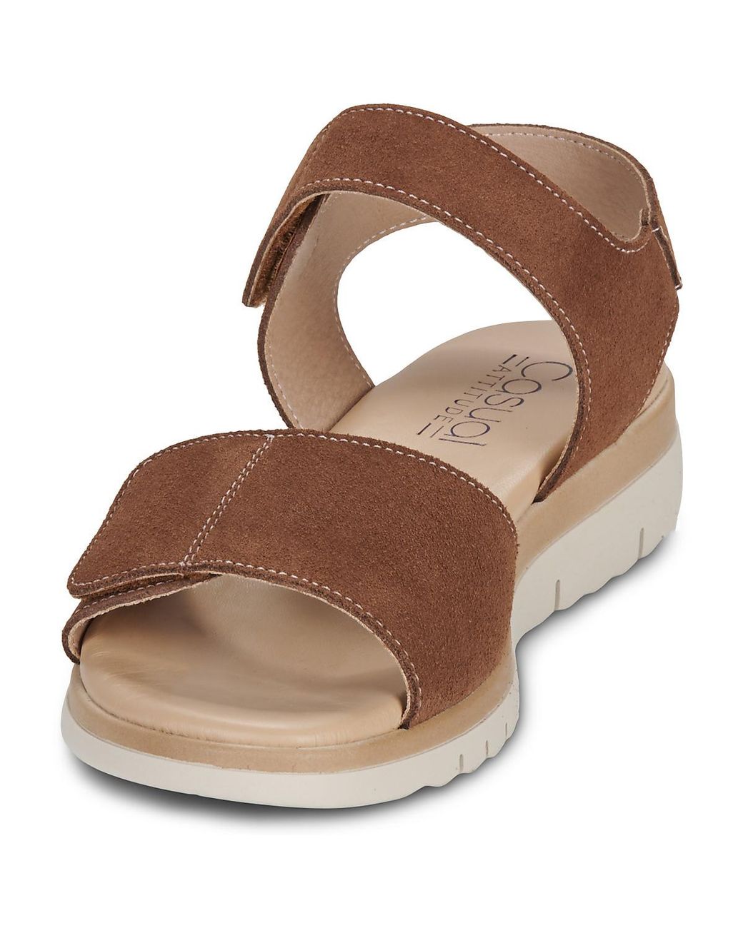 Casual Attitude Brown Wedge Sandals Sanda