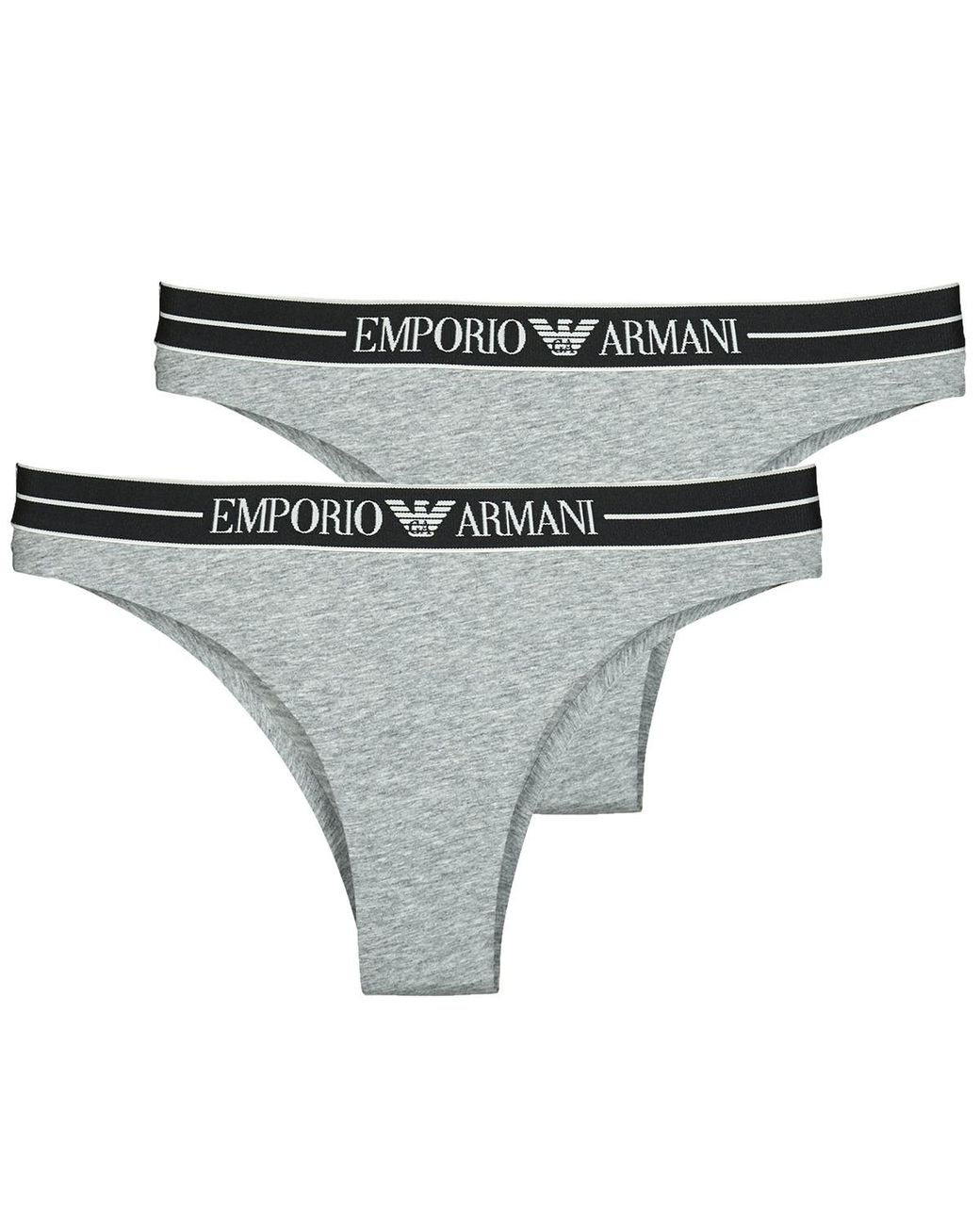 Emporio Armani Gray Knickers/panties 2-pack Brazilian