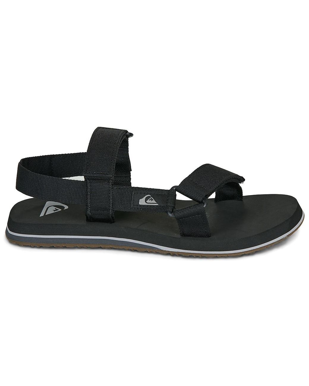 Quiksilver Black Flat Sandals Monkey Caged Ii for men