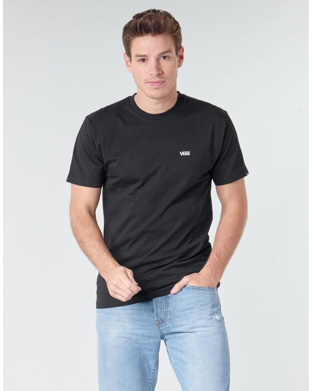 Vans Black Left Chest Logo Tee T Shirt for men