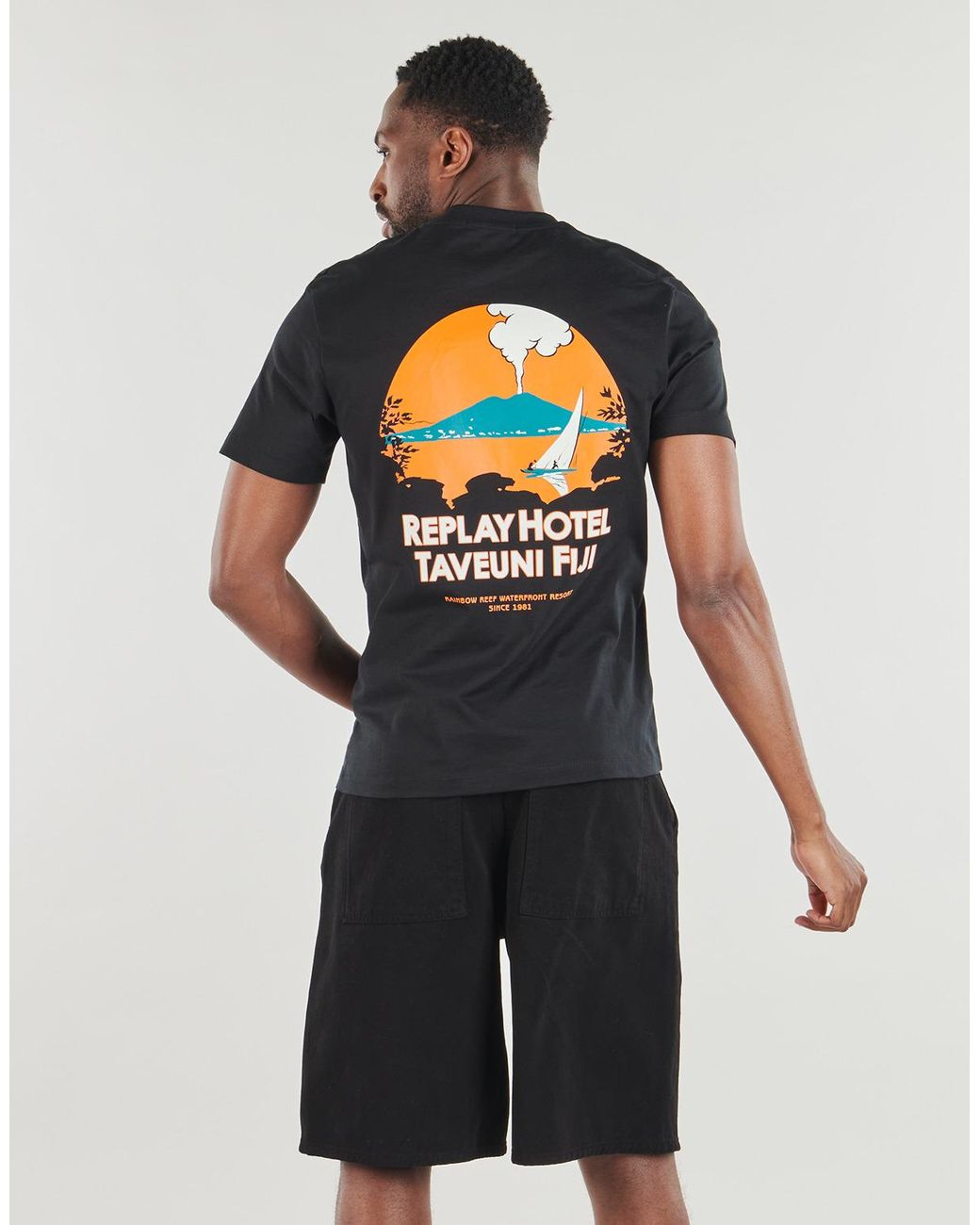 Replay Black T Shirt for men