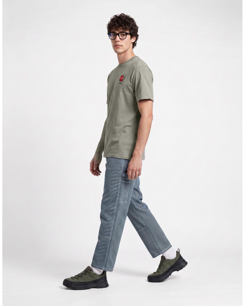 The North Face Gray T Shirt U Gear Up Get Out Rlx Ss Tee-graphic for men