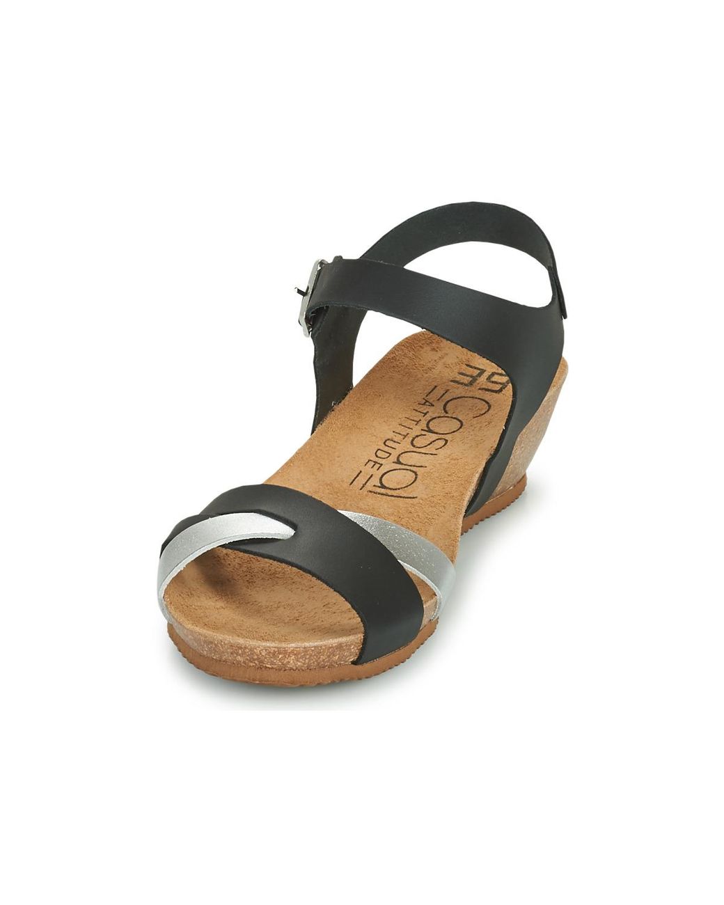 Casual Attitude Metallic Heeled Sandals Oya