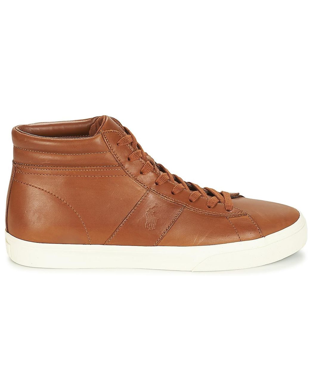 Polo Ralph Lauren Shaw Shoes high top Trainers in Brown for Men Lyst UK