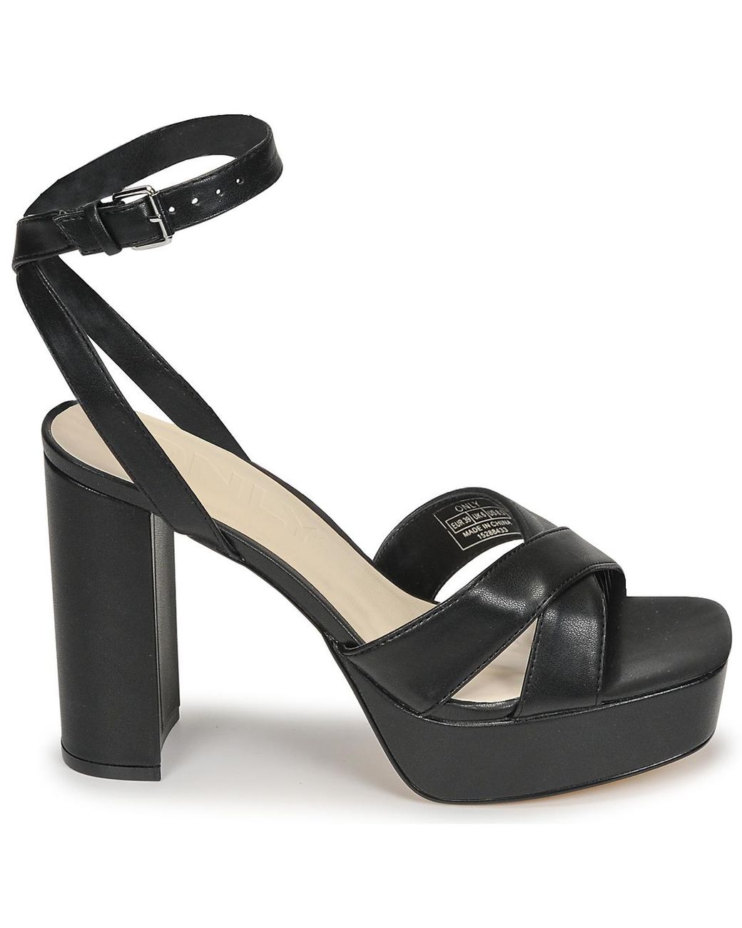 ONLY Black Heeled Sandals Onlautum-3 Pu Heeled Sandal