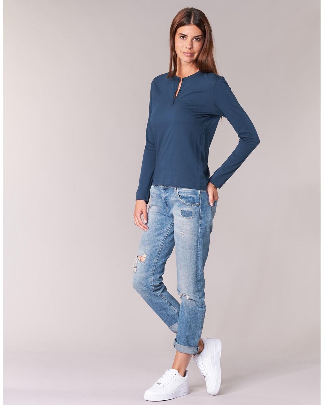 BOTD Blue Long Sleeve T-shirt Ebiscol