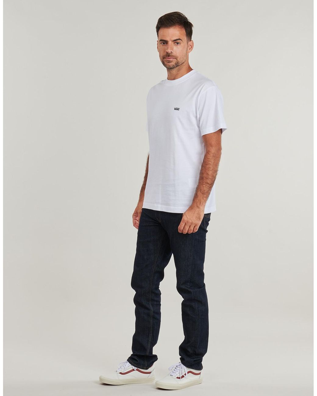 Vans White T Shirt Left Chest Ss for men