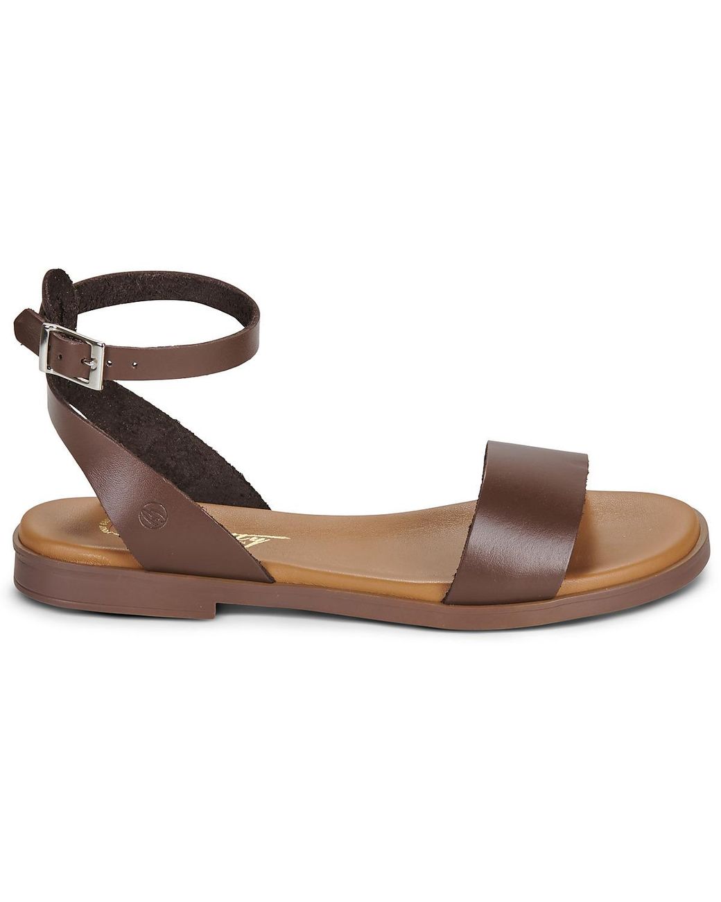 Betty London Brown Flat Sandals Gima