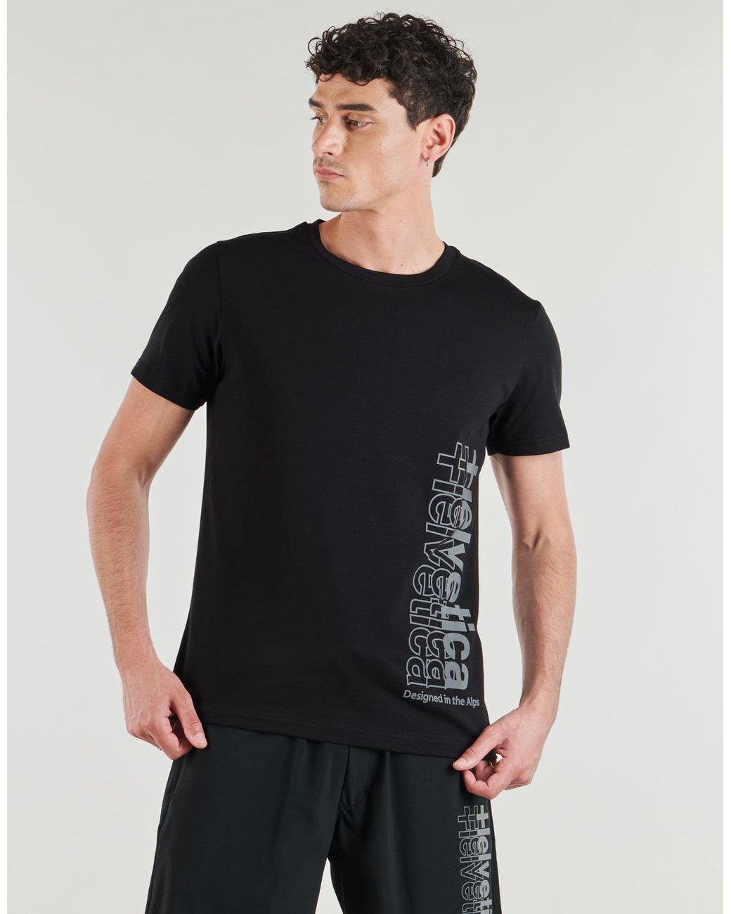 Helvetica Black T Shirt Oakland for men