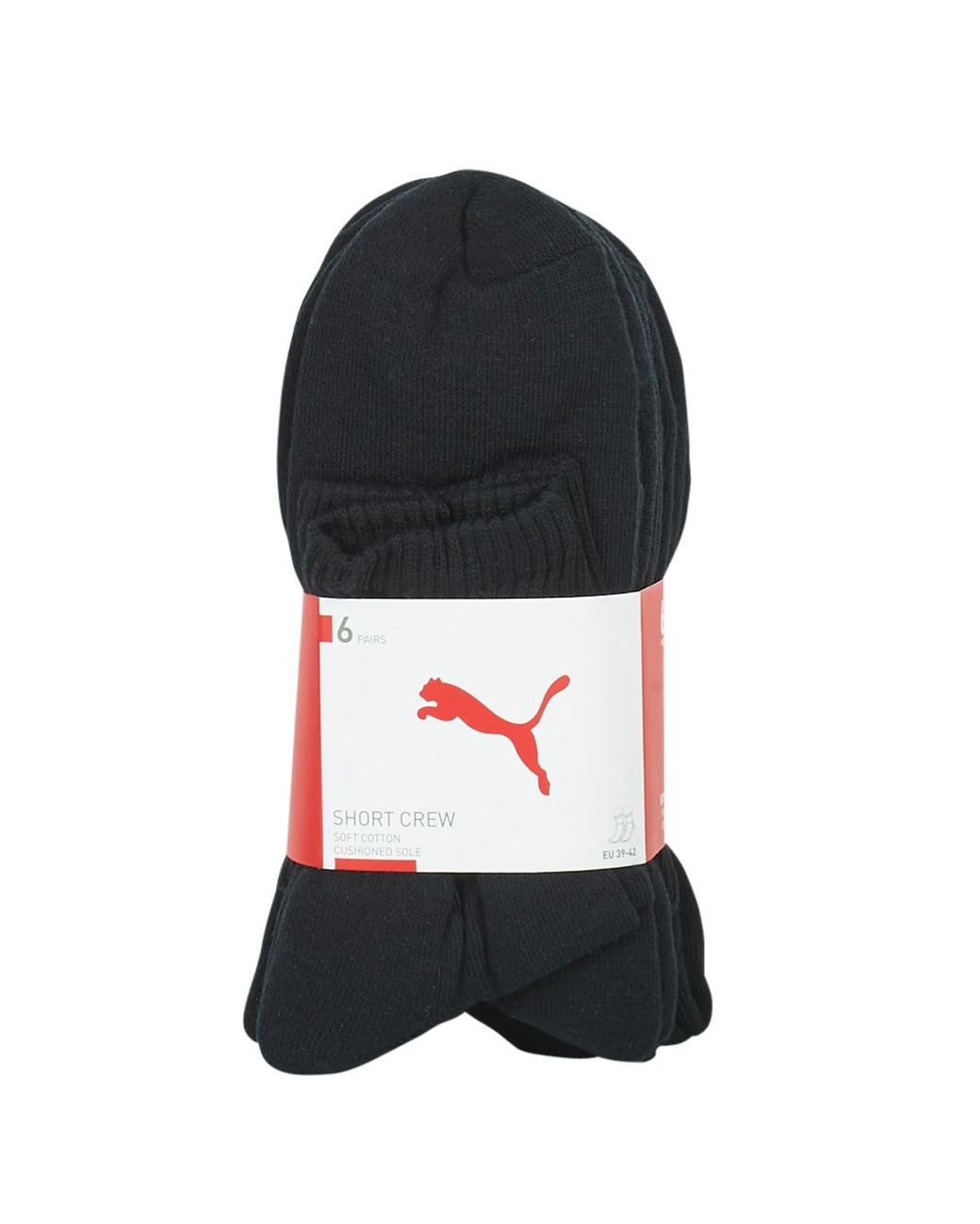 PUMA Black Short X6 Sports Socks