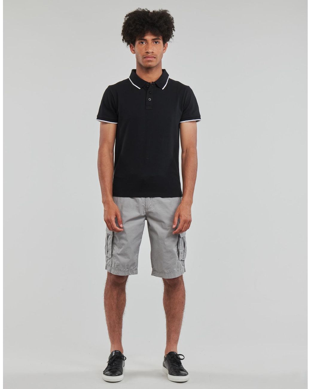 Teddy Smith Gray Sytro 3 Shorts for men