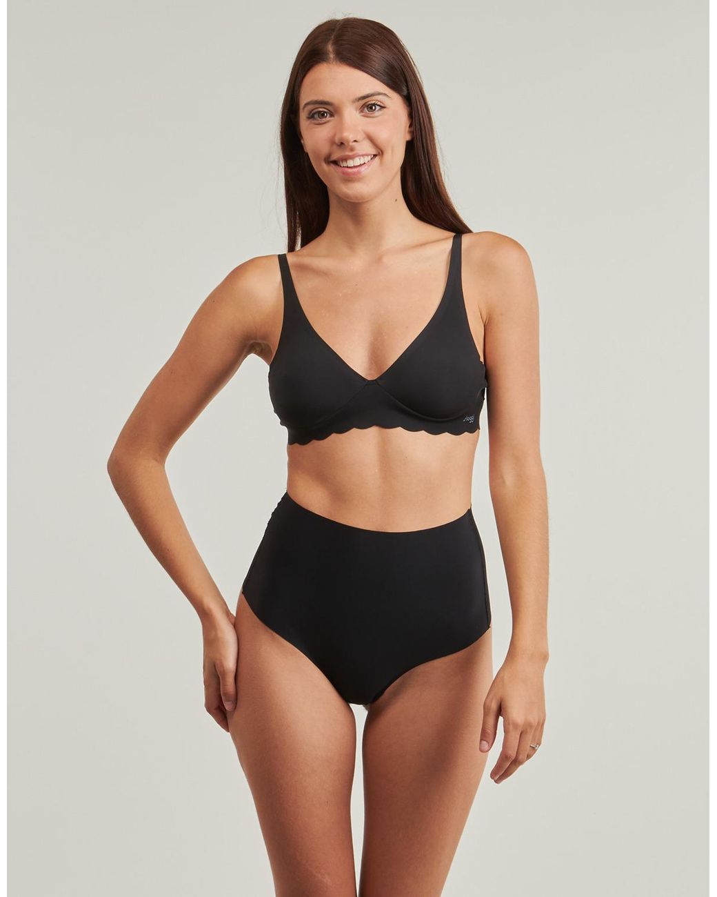 Sloggi Black Triangle Bras And Bralettes Zero Microfibre 2.0 Soft Bra Pack De 2