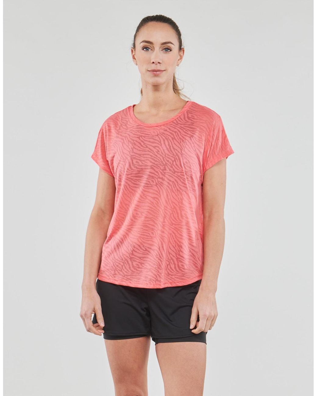 Only Play Pink T Shirt Onpjies Loose Burnout Ss Tee