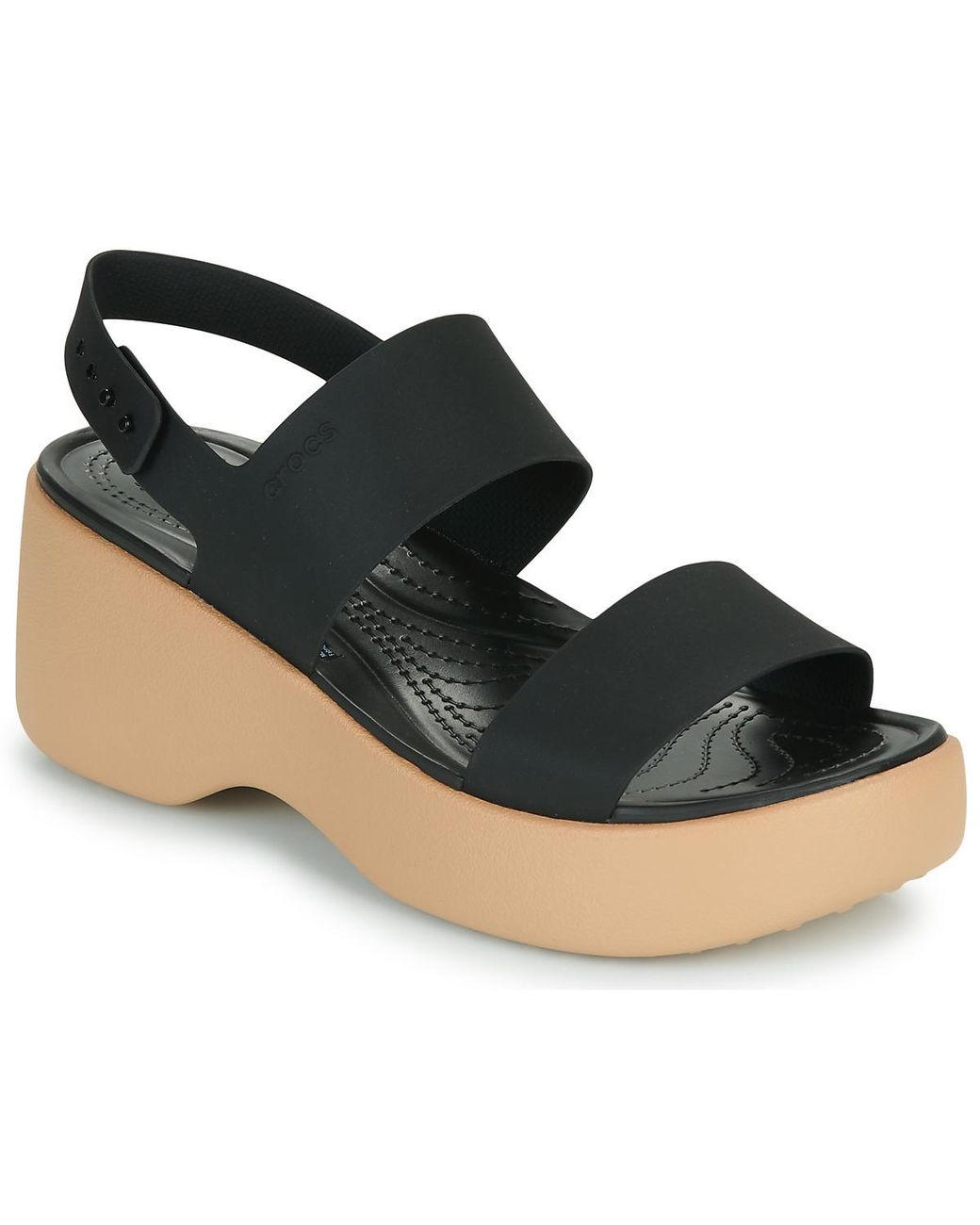 CROCSTM Black Flat Sandals Brooklyn Sky Sandal