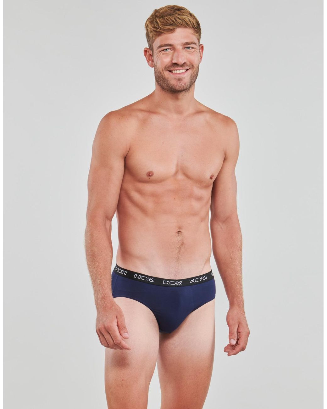 Hom Blue Underpants / Brief Boxerlines X3 for men