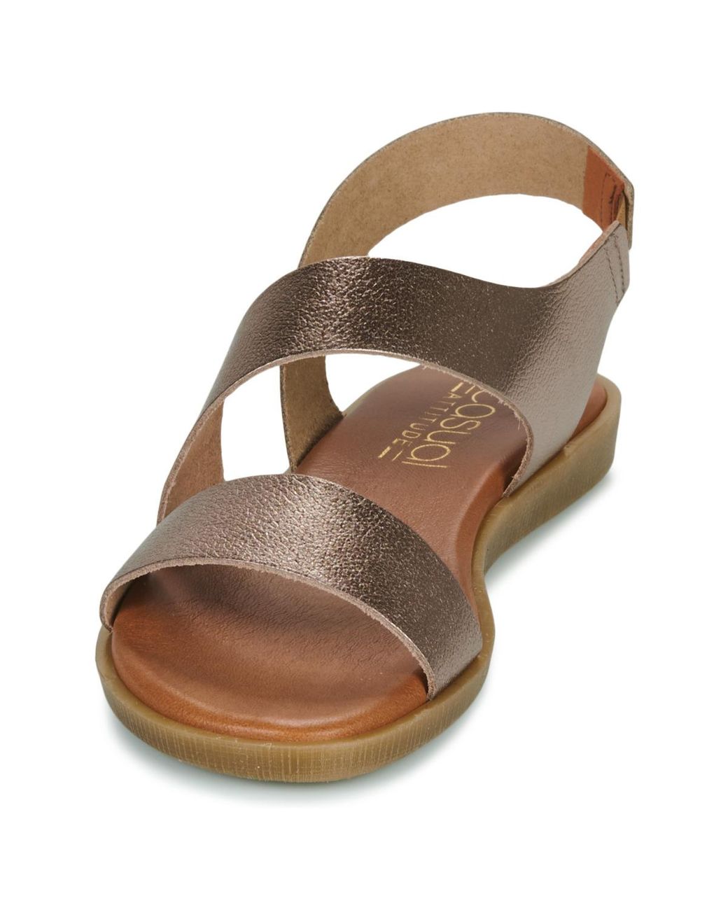 Casual Attitude Brown Flat Sandals Navoli