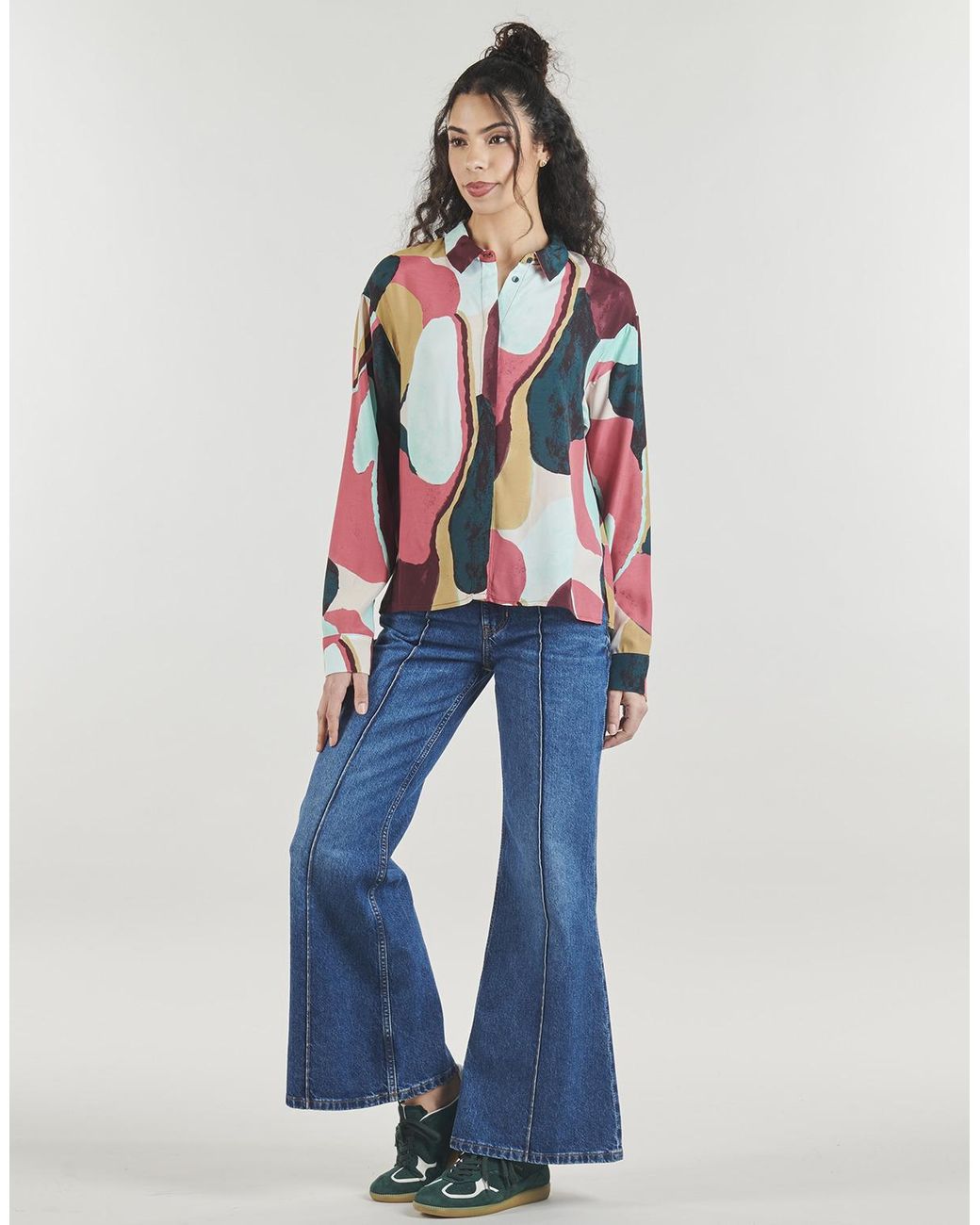 Vila Pink Shirt Vilulu Kai L/s Shirt
