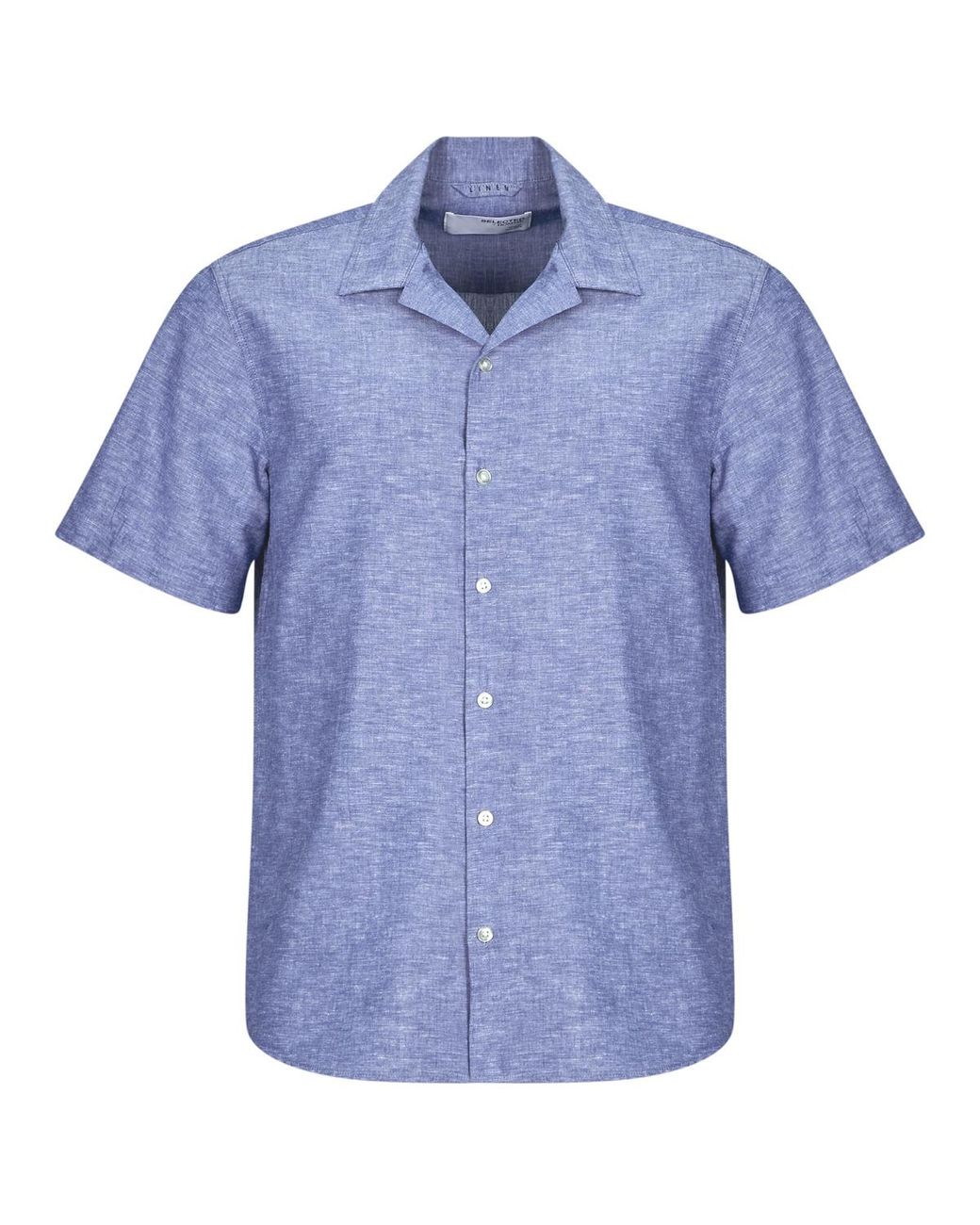 SELECTED Blue Short Sleeved Shirt Slhregsun for men