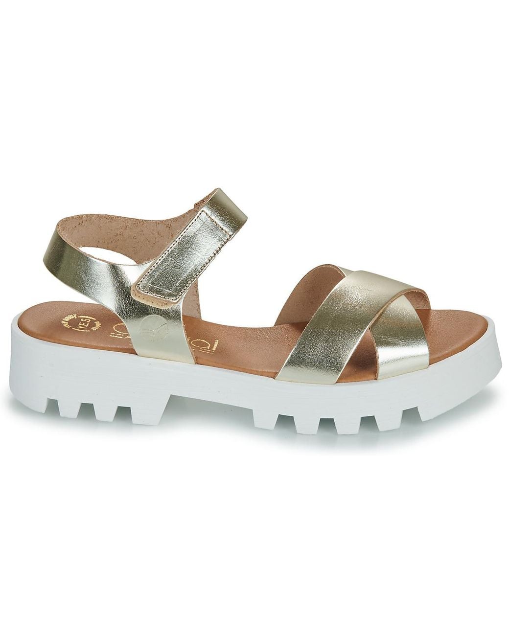 Casual Attitude Metallic Wedge Sandals New001