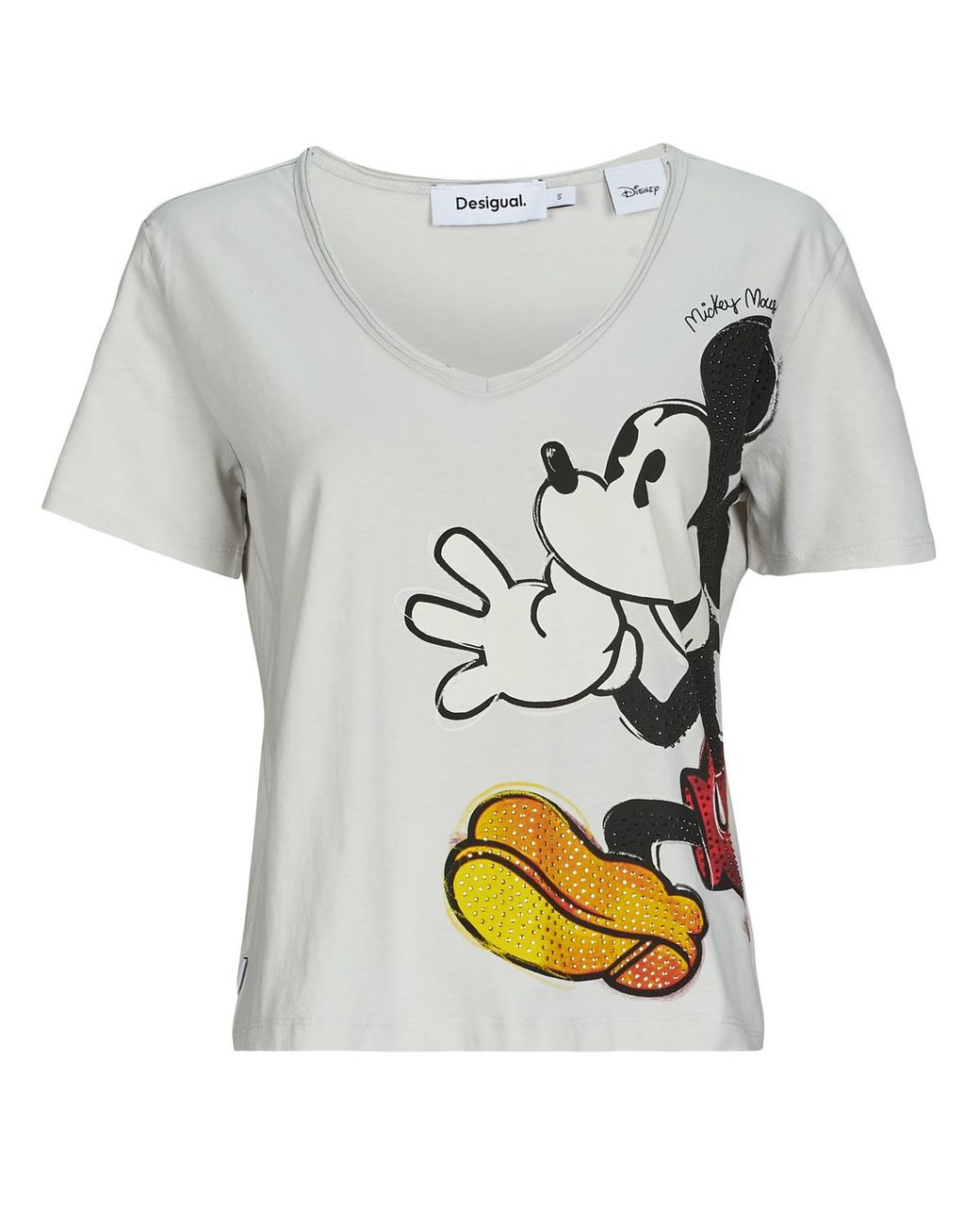 Desigual Gray T Shirt Mickey Joker