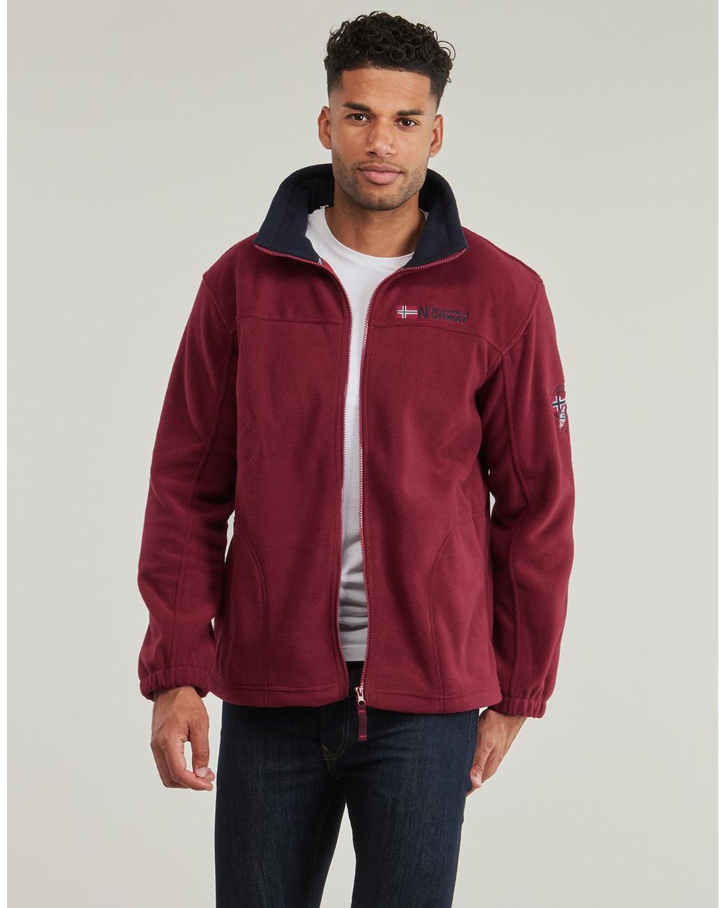 GEOGRAPHICAL NORWAY Red Fleece Jacket Tamazonie for men