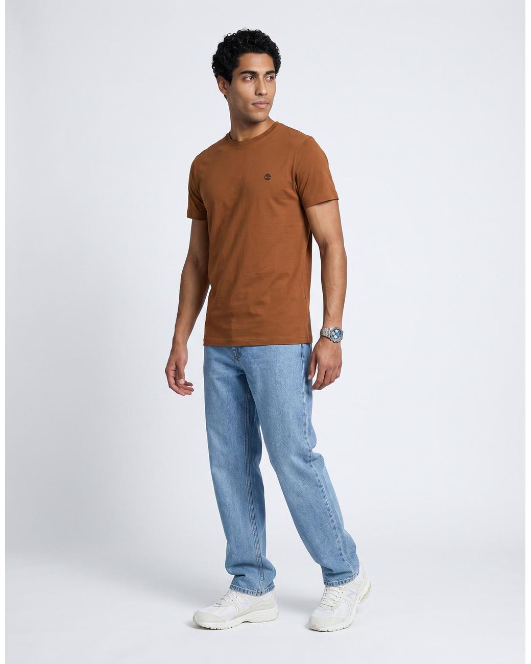 Timberland Brown T Shirt Tee Slim Dunstan River for men
