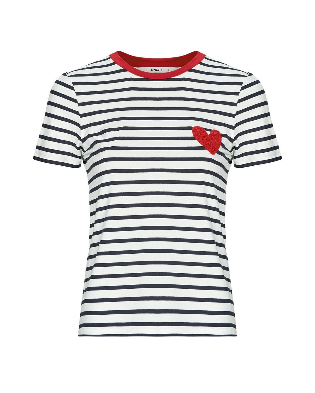ONLY White T Shirt Onlheart Life S/s Tee