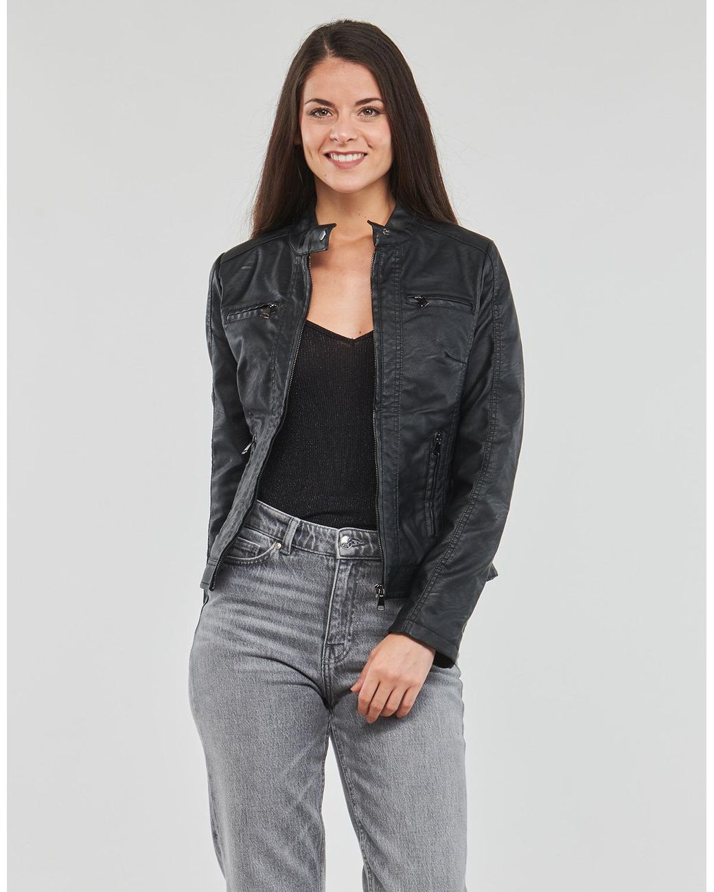Moony Mood Idescune Women's Leather Jacket In Black