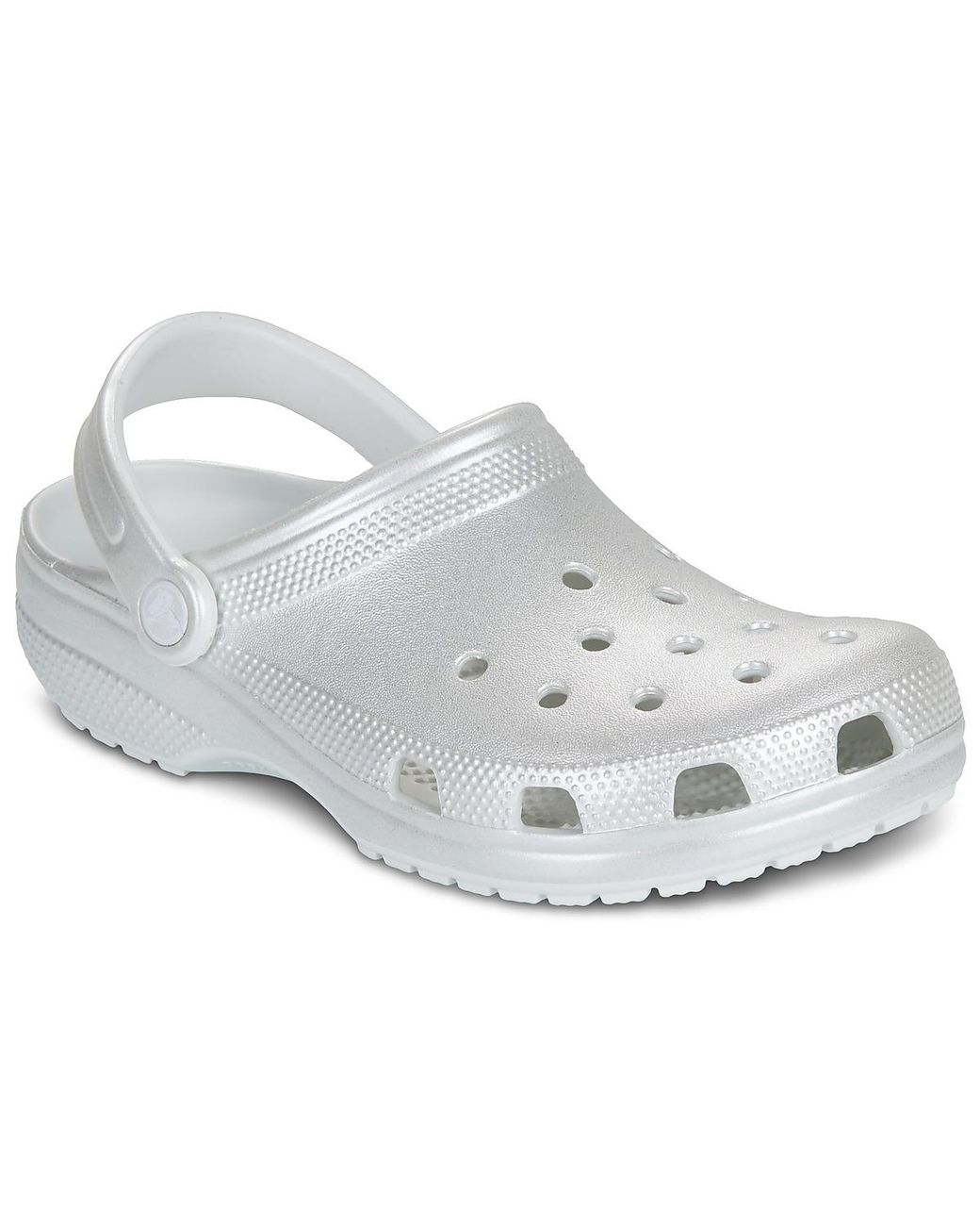 CROCSTM White Clogs (shoes) Classic Tinted Metallic Clog