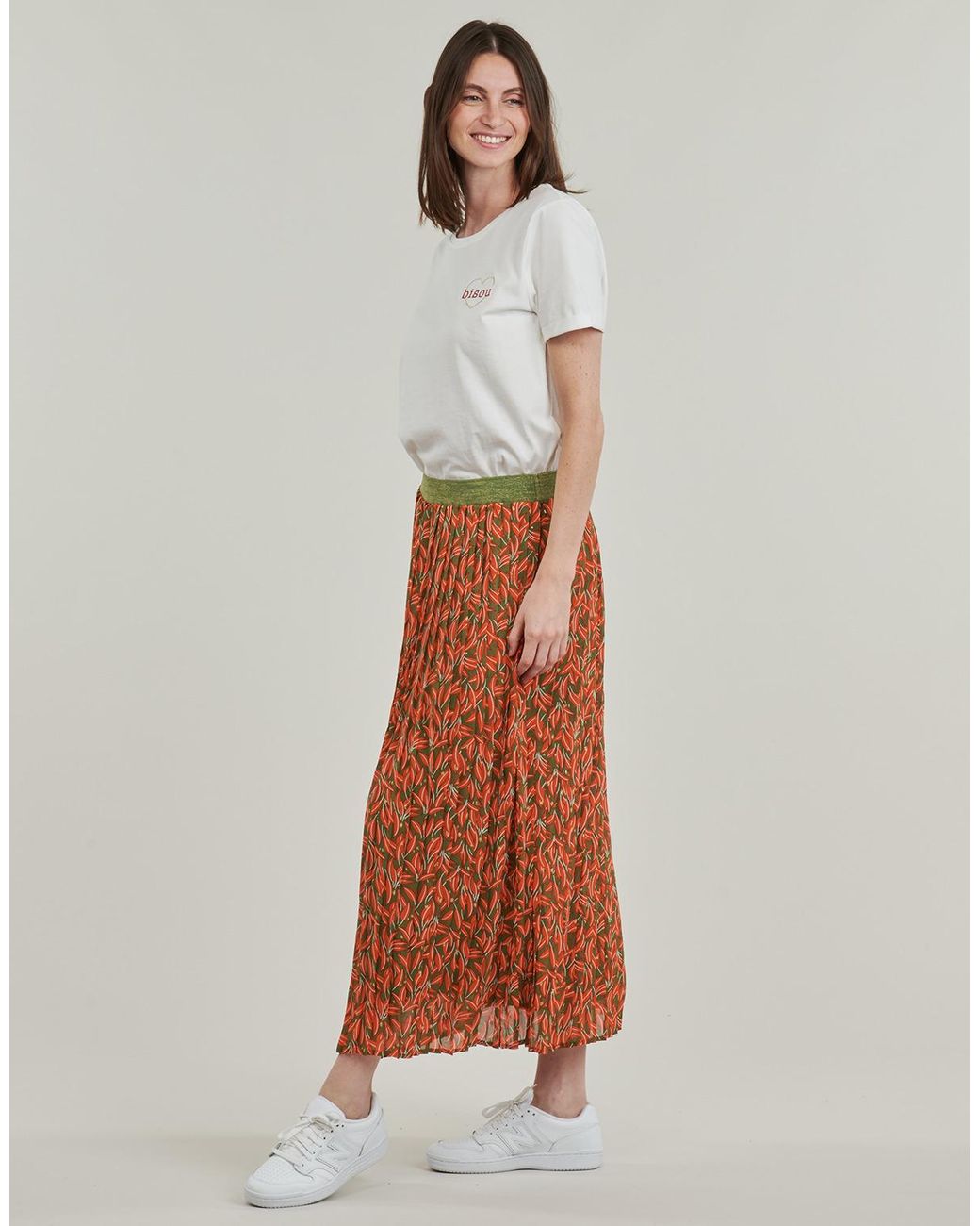 ONLY Brown Long Skirts Onlmiley