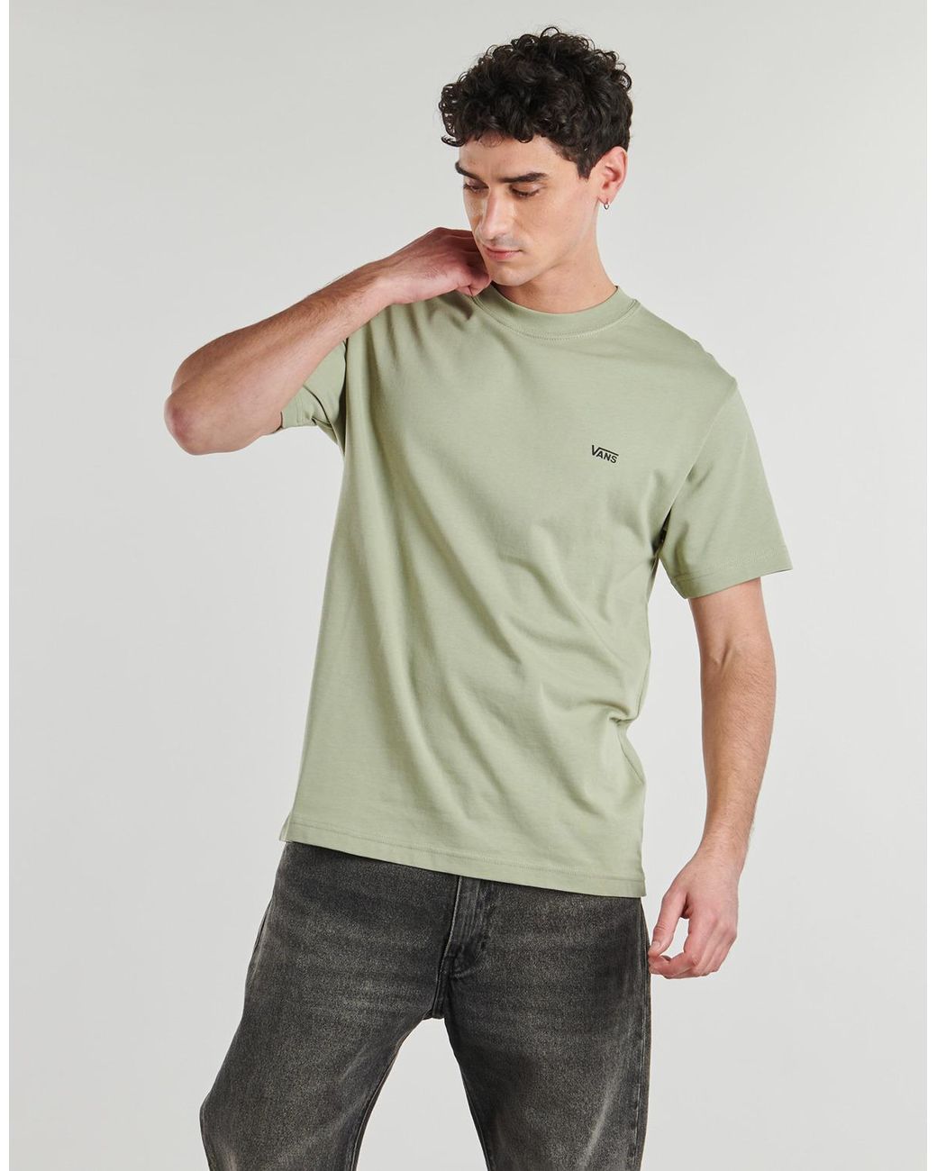 Vans Green T Shirt Left Chest Ss for men