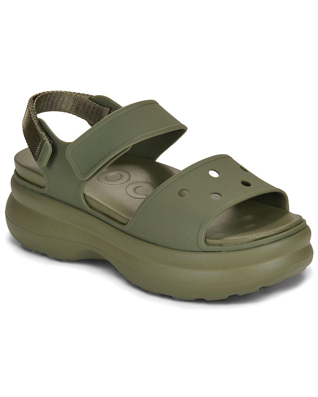 CROCSTM Green Flat Sandals Soho Y Strap Sandal