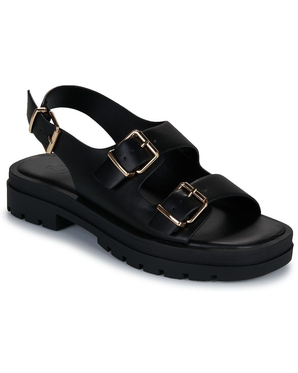 ONLY Black Flat Sandals Onlmelody-2 Buckle Sandal