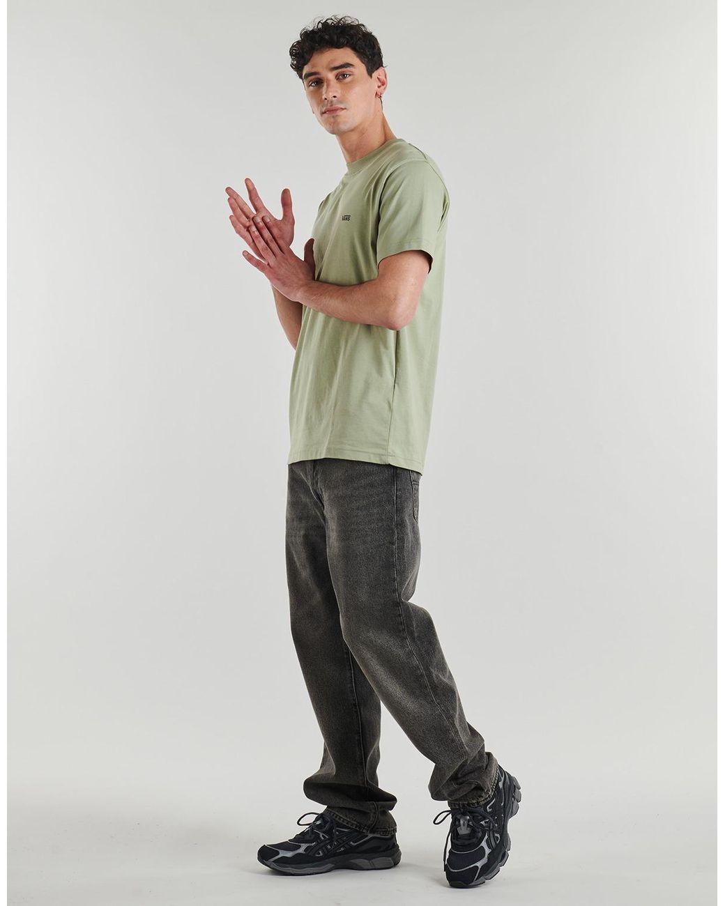Vans Green T Shirt Left Chest Ss for men