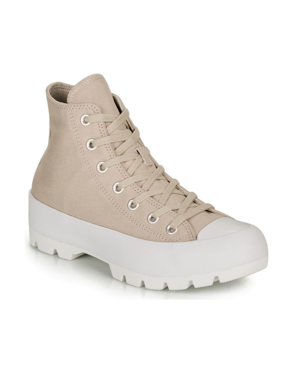 Converse Chuck Taylor All Star Lugged Hi Trainers Femmes Beige Hi Top