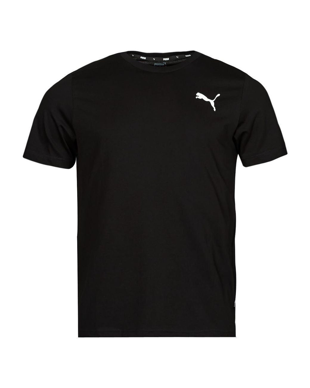 PUMA Black Ess Cat Logo Tee T Shirt for men