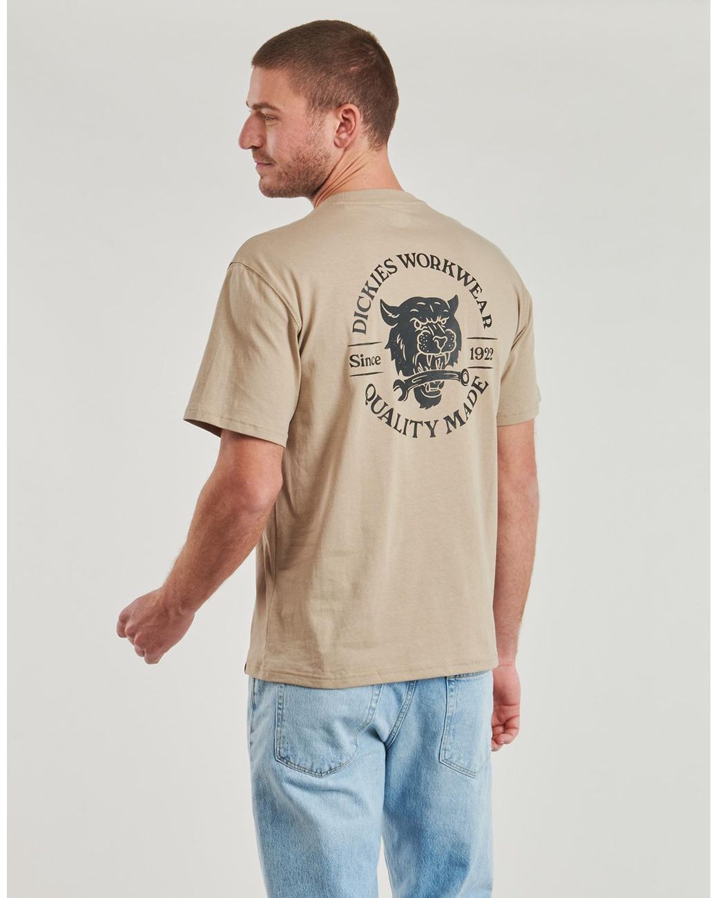 Dickies Natural T Shirt Wrench Ss Tee for men