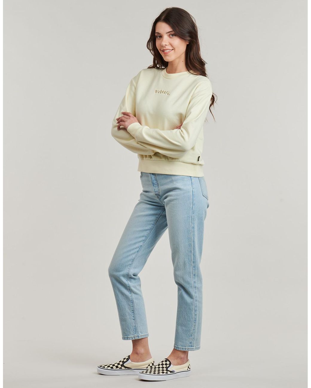 Vans Green Sweatshirts W Essential Ft Rlx Crew